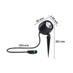 Paulmann Plug & Shine LED-spot Kikolo, 3.000 K, 60°, aluminium