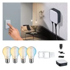 Paulmann Smart Home-sæt ZigBee 4x E27 7W LED Filament CCT