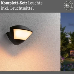 Paulmann Smart sensor udendørs væglampe Skyla antracit CCT IP44