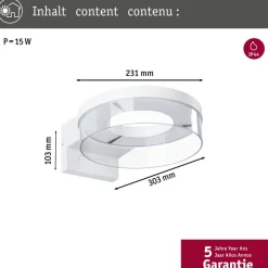 Paulmann Smart Sensor udendørs væglampe Capera, hvid CCT IP44