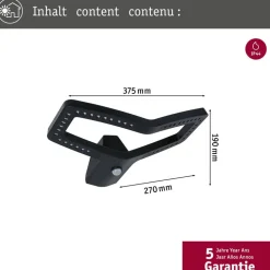 Paulmann Smart væglampe Alara, RGBW antracit IP44