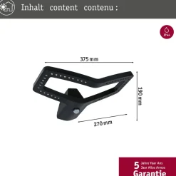 Paulmann Smart væglampe Alara, CCT, antracit IP44