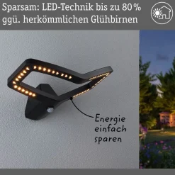 Paulmann Smart væglampe Alara, CCT, antracit IP44
