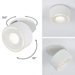 Paulmann Spircle LED indbygningslampe, mat hvid