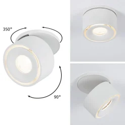 Paulmann Spircle LED indbygningslampe, mat hvid