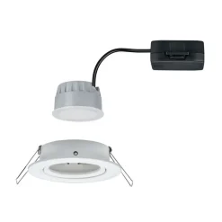 Paulmann spot Nova Coin rund, vippelig, hvid
