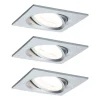 Paulmann 3 spot Nova kantet, drejelig/dæmpbar, aluminium