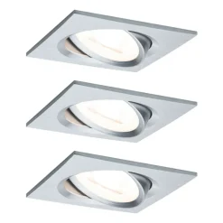 Paulmann 3 spot Nova kantet, drejelig/dæmpbar, aluminium