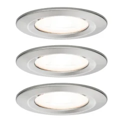 Paulmann 3 spot Nova rund, IP44, dæmpbar, jern