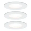 Paulmann 3 spot Nova rund, IP44, dæmpbar, hvid