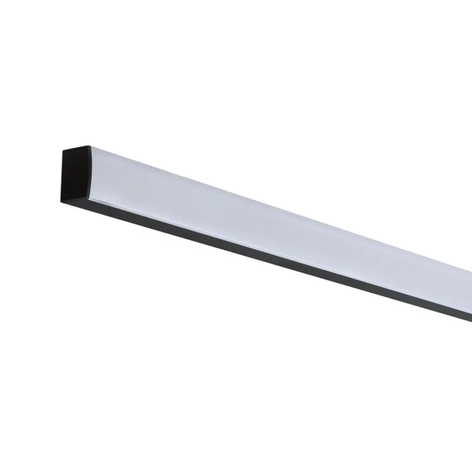 Paulmann Square Profil, sort, hvid diffusor, 2 m