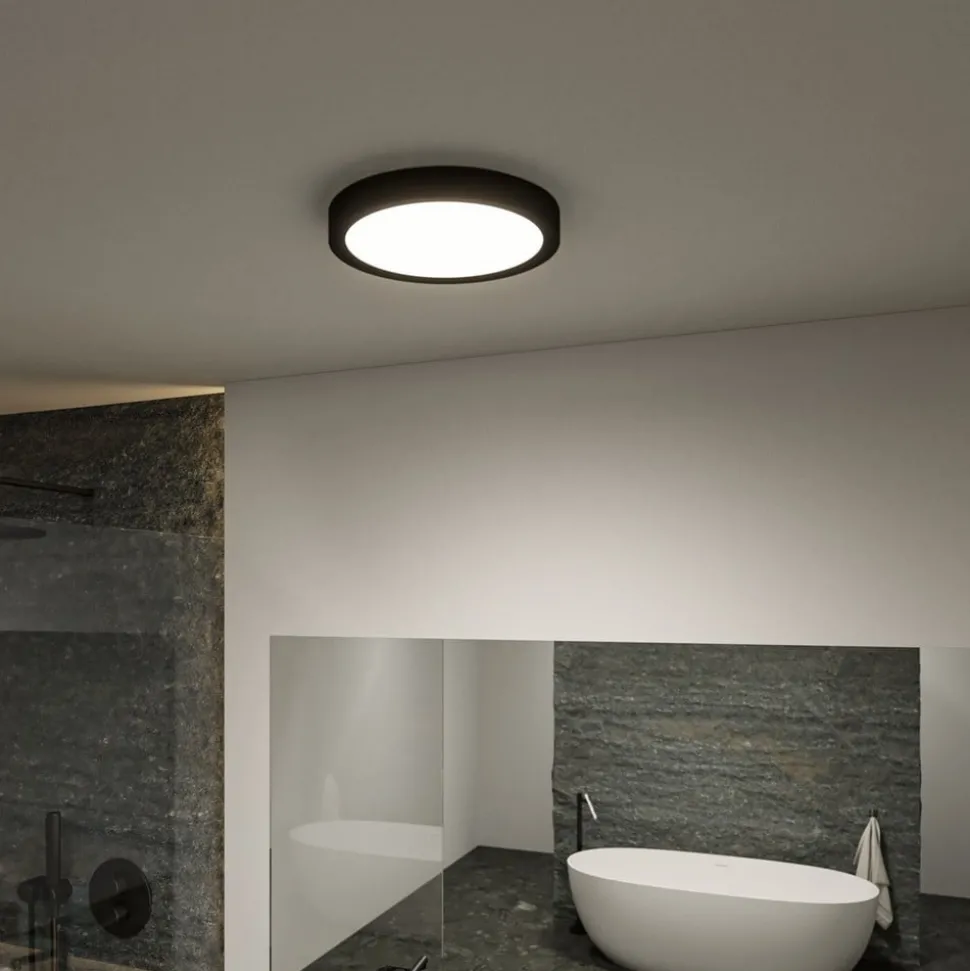 Paulmann Tega LED-loftlampe IP44 CCT sort