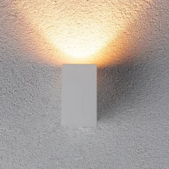 Paulmann udendørs LED-væglampe Flame, hvid