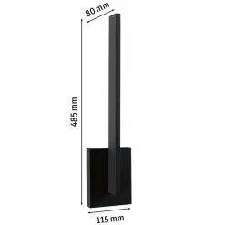 Paulmann udendørs LED-væglampe Levka, antracit, 49 cm aluminium IP44
