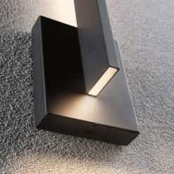 Paulmann udendørs LED-væglampe Levka, antracit, 49 cm aluminium IP44