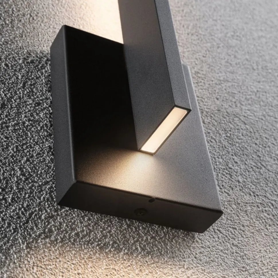 Paulmann udendørs LED-væglampe Levka, antracit, 49 cm aluminium IP44