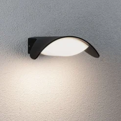 Paulmann udendørs LED-væglampe Mesana, antracit 24 cm aluminium IP44