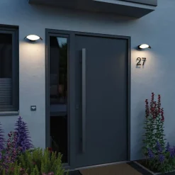 Paulmann udendørs LED-væglampe Mesana, antracit 24 cm aluminium IP44