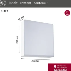 Paulmann udendørs LED-væglampe Azalena, sensor, hvid
