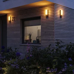 Paulmann udendørs LED-væglampe Bonnie, aluminium, 2200/3000K, sensor