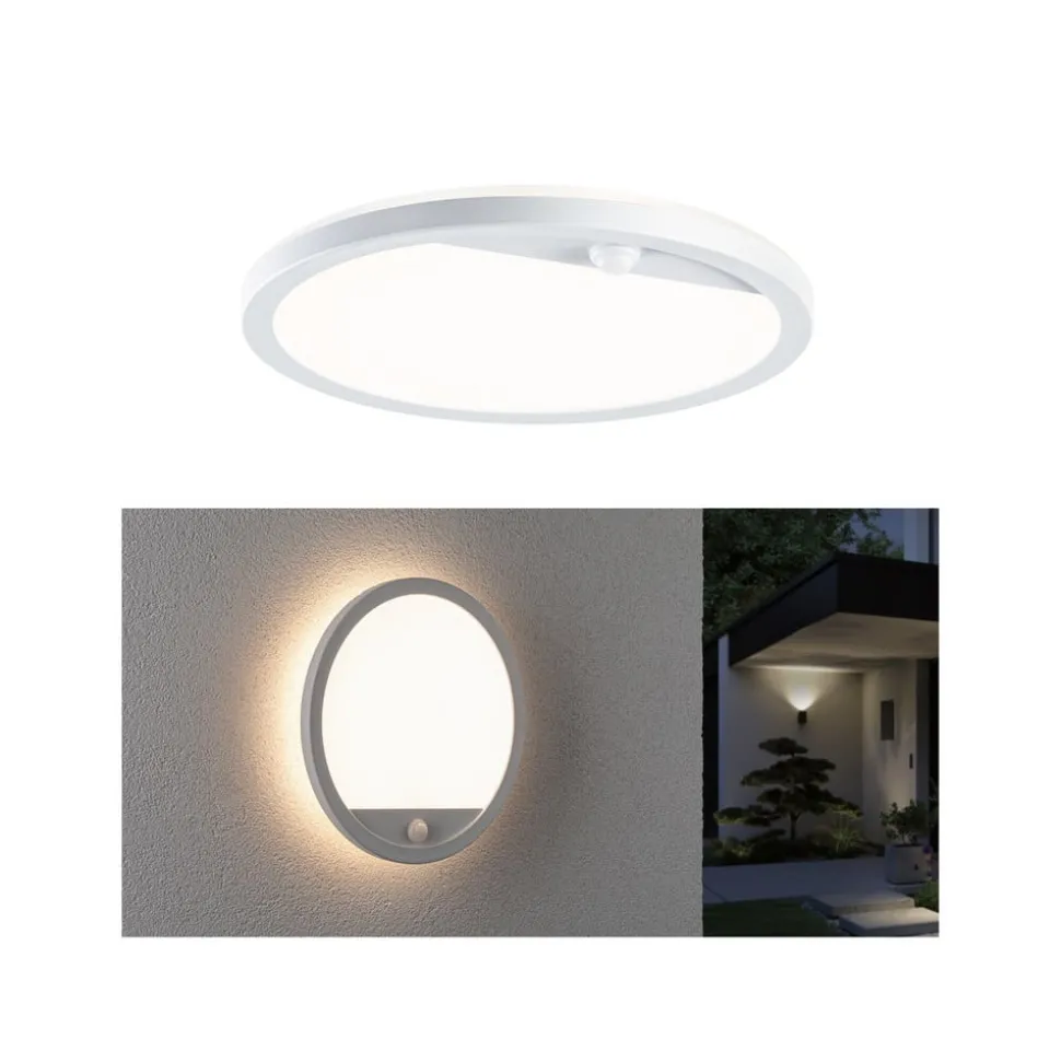 Paulmann udendørs LED-væglampe Lamina, hvid, sensor, IP44