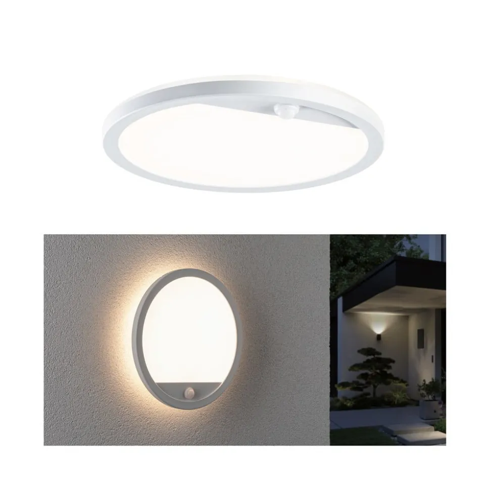 Paulmann udendørs LED-væglampe Lamina, hvid, sensor, IP44