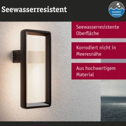 Paulmann udendørs LED-væglampe Reana, antracit IP44