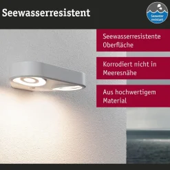 Paulmann udendørs LED-væglampe Silma hvid 2 lyskilder IP44