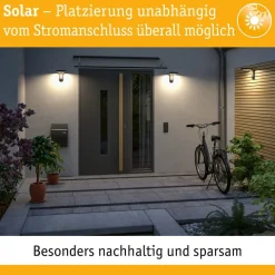 Paulmann udendørs LED-væglampe Diskola, sensor, antracit