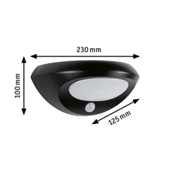 Paulmann udendørs LED-væglampe Sorova, sensor, antracit