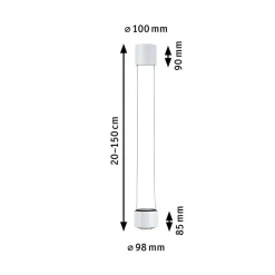 Paulmann URail Aldan LED-pendellampe, hvid