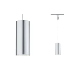 Paulmann URail Barrel LED-pendel, mat krom