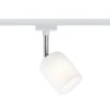 Paulmann URail Blossom spot, hvidt, satineret glas