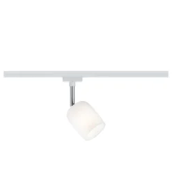 Paulmann URail Blossom spot, hvidt, satineret glas
