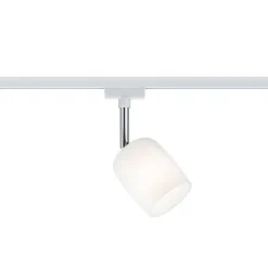 Paulmann URail Blossom spot, hvidt, satineret glas