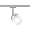 Paulmann URail Blossom spot, krom/klar/satineret