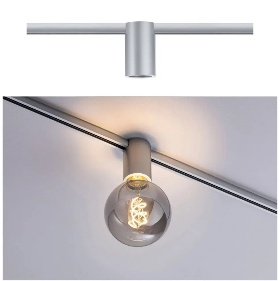 Paulmann URail Ceiling Socket E27, mat krom