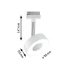 Paulmann URail Circle LED-spot, rundt, i hvidt