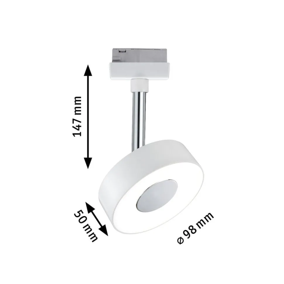Paulmann URail Circle LED-spot, rundt, i hvidt