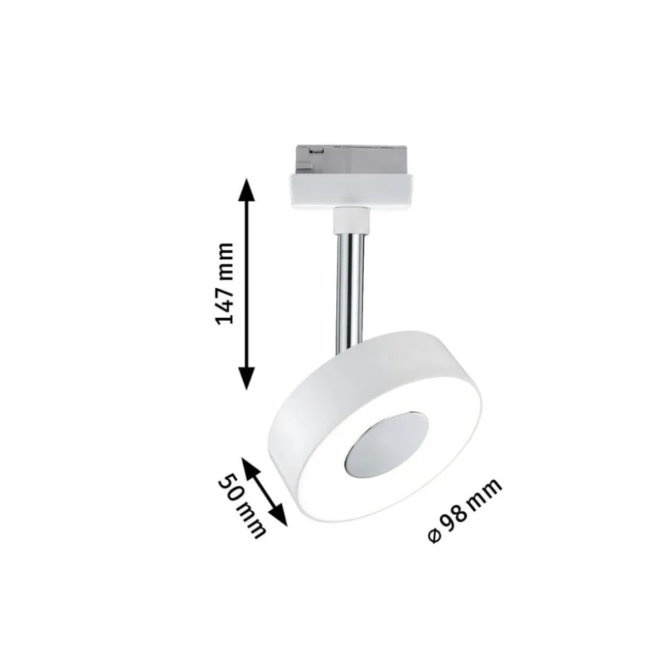 Paulmann URail Circle LED-spot, rundt, i hvidt