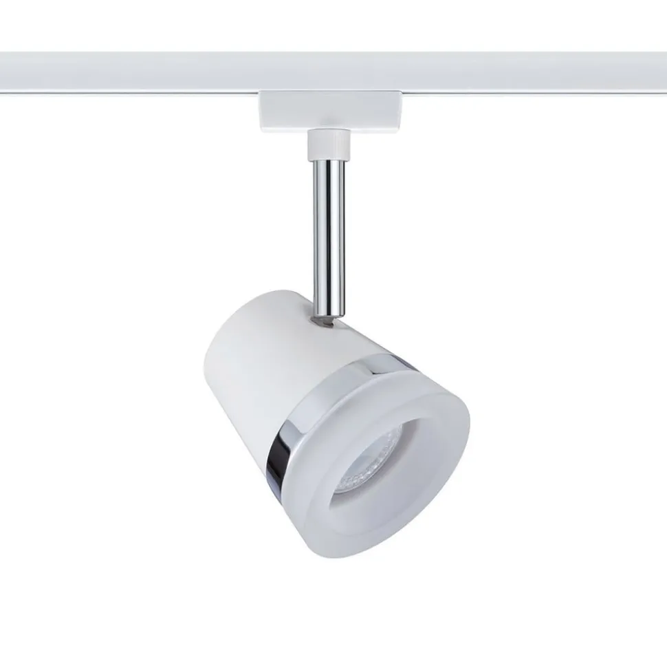 Paulmann URail Cone spot, hvid/krom