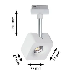 Paulmann URail Cube LED-spot, dæmpes 2.700 K hvidt