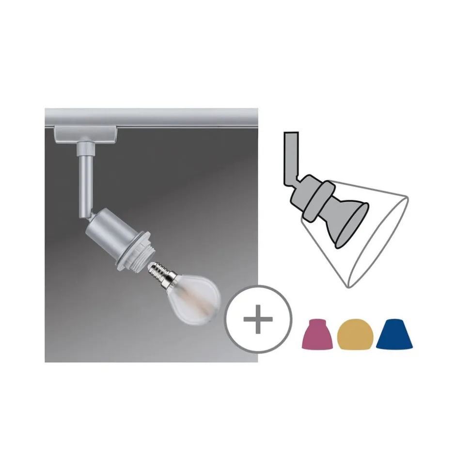 Paulmann URail DecoSystems spotlight E14, mat krom
