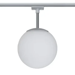 Paulmann URail Globe kuglelampe i krom, opalglas