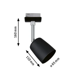 Paulmann URail GU10-spot Cover sort, dæmpbar