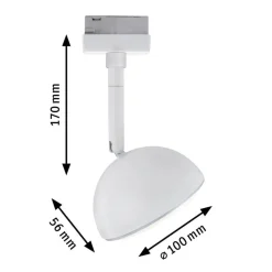 Paulmann URail Hemi LED-spot 3.000 K hvidt