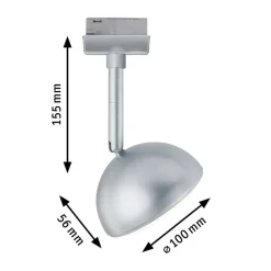 Paulmann URail Hemi LED-spot 3.000 K krom