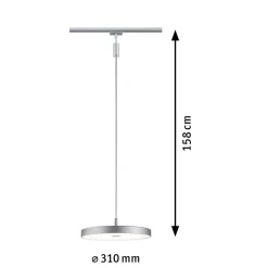 Paulmann URail Hildor LED-pendel 3.000K krom