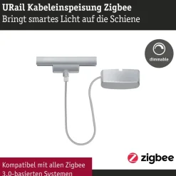 Paulmann URail kabelføring Zigbee 1 m, krom mat