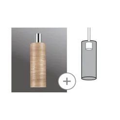 Paulmann URail lampeskærm Vitus 2Easy, træ, Ø 11 cm